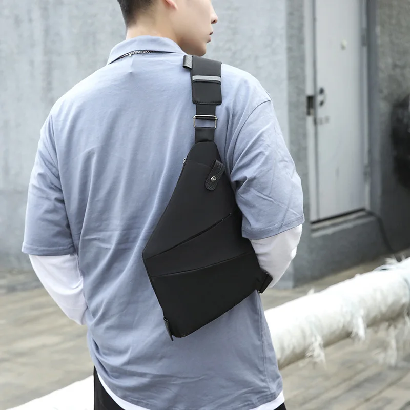 

Multi Functional Chest Bag For Men Sports Waist Bag 2024 New Trendy Business Fit Single Shoulder Anti-theft Bag Lightweight Slim