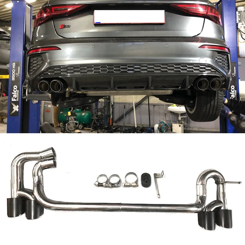 304 Stainless Steel Exhaust Tip For Audi A3 2020 Hatchback Muffler Tip