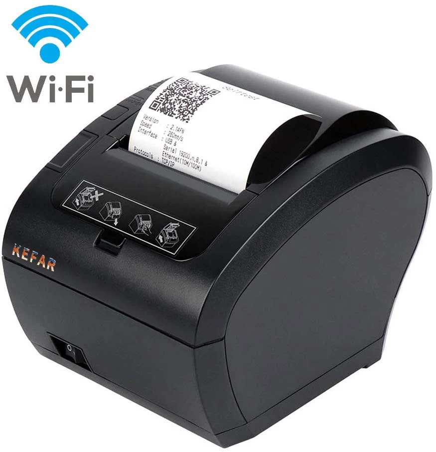 

High Speed 300m/s 80mm Wireless WIFI/Blue tooth Wired LAN/RS232/USB Thermal POS Billing Receipt Printer with Auto Cutter
