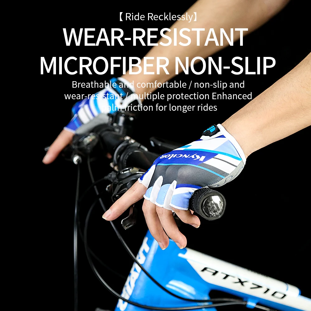 Outdoor Sports Cycling Gloves Half-Finger Men and Women Anti-slip Breathable Non-Slip Short-Finger Bicycle Motorbike Gloves 5