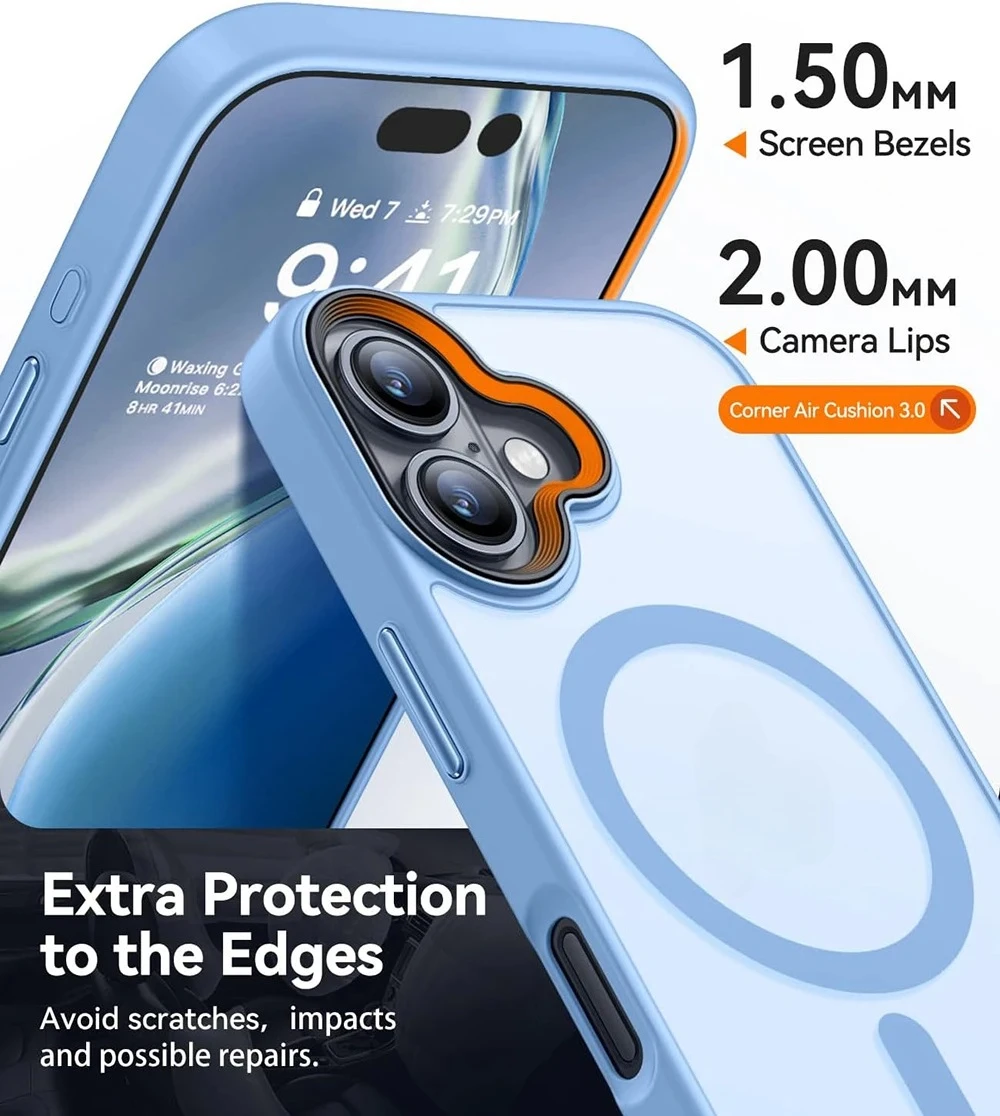 Magsafe Magnetic Luxury Armor Shockproof Matte Transparent Hybrid Case