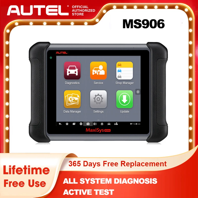 

AUTEL MaxiSys MS906 Auto Diagnostic Tool OBD2 Scanner Automotive Key Coding ECU Tester Key Programmer PK MS906BT MS906TS