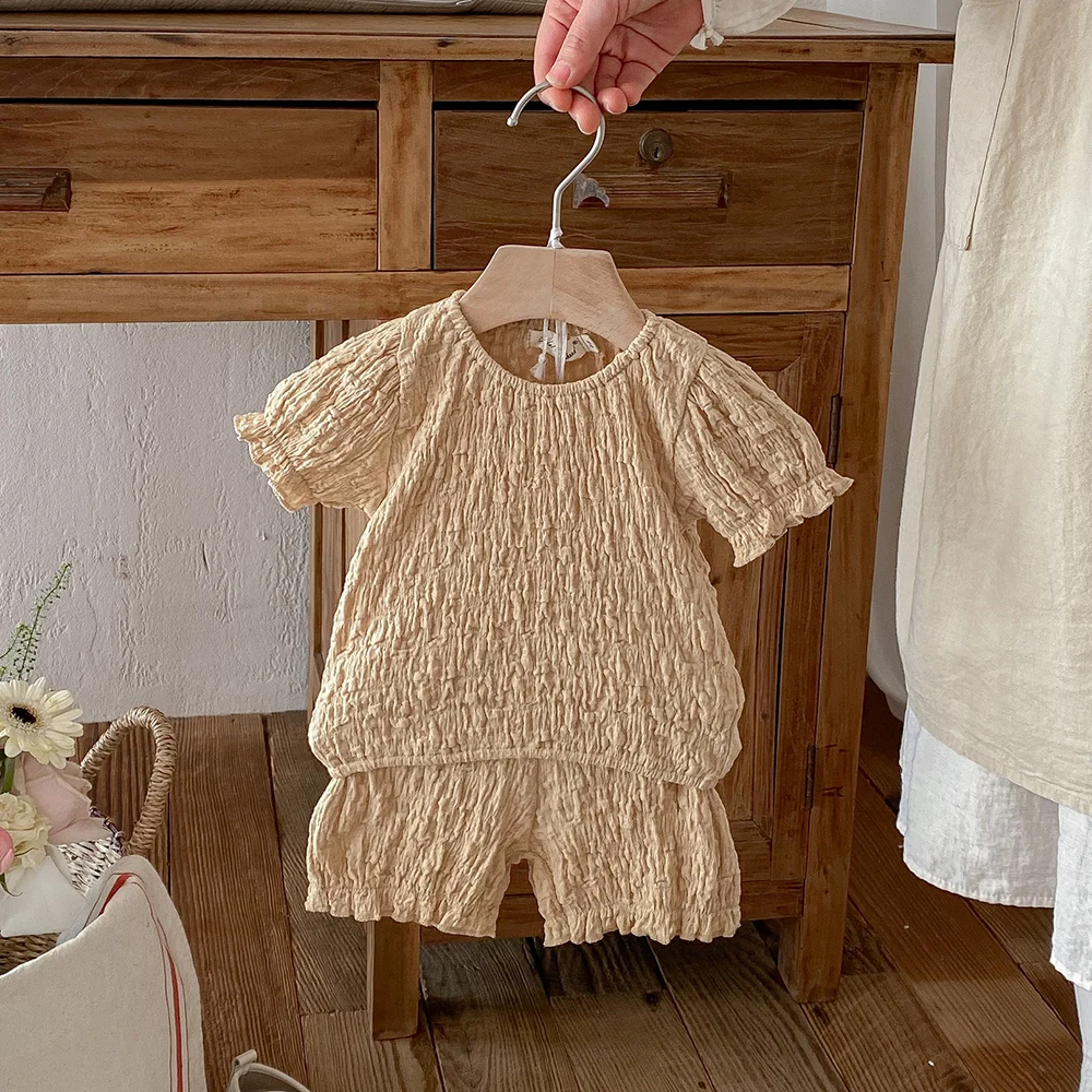 Baby Boys T-shirt Summer Set Fashion Kids Clothes Short sleeve Vacation Casual Wear Cotton Tops Shorts Suit Children's clothing - 5