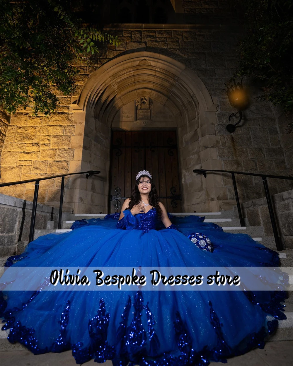 Remarkable King Blue Sequin Appliques Quinceanera Dress Ball Gown With Sleeves Sweetheart vestidos de 15 quincea&ntilde;era Customized