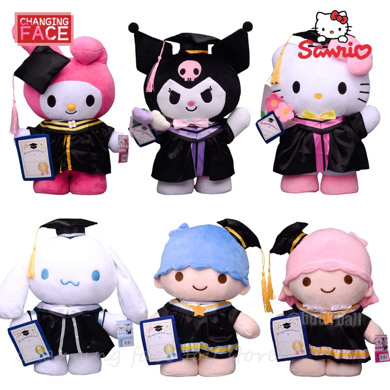 

Хелло Китти Выпускной Sanrio хобби моя мелодия Kuromi Cinnamoroll 35 см большая плюшевая кукла кавайная диванная Подушка Детские Рождественские Подарки кукла