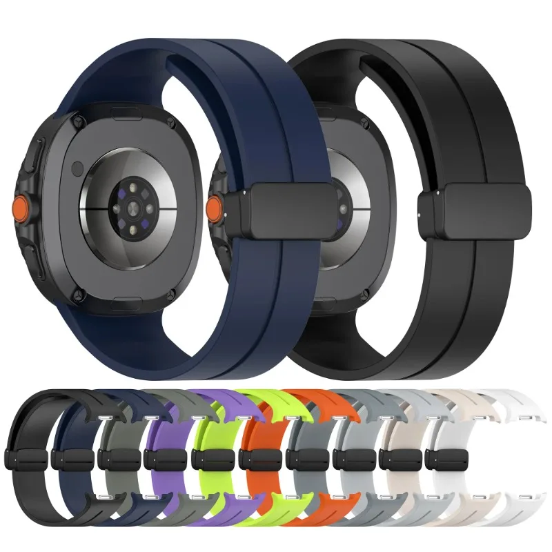 Sport Silicone Strap with Magnetic Buckle - Comfortable Bracelet for Smartwatches