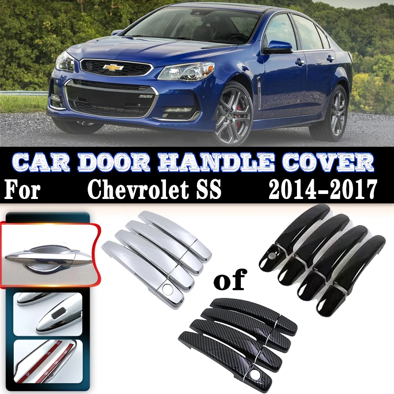 

For Chevrolet SS Holden Commodore 2014~2017 Car Door Handles Anti-rust Covers Exterior Scratch Protective Decor Car Accessories