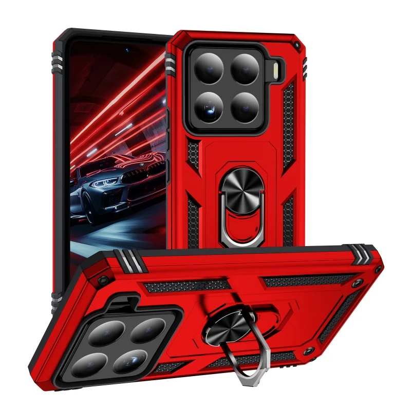 Shockproof Armor Bumper Case with Car Magnetic Holder Ring and Enhanced Protection