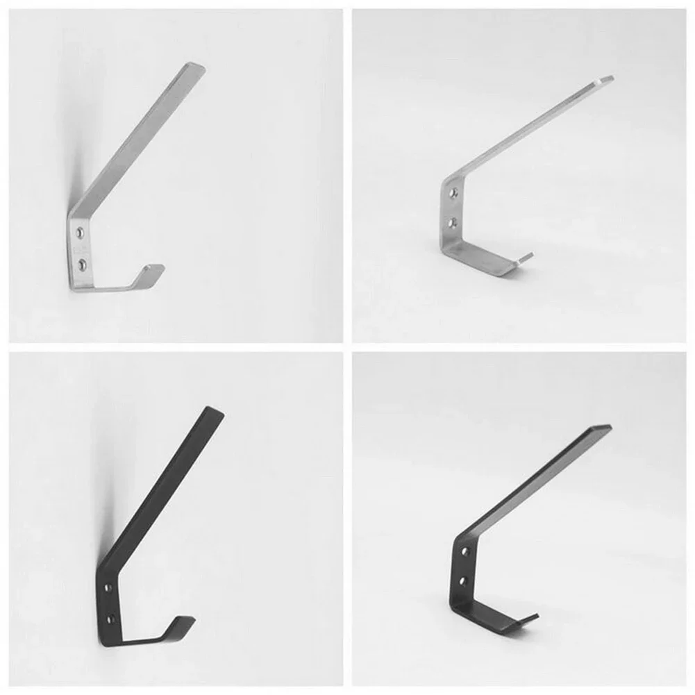 1-2Sets Stainless Steel Motorcycle Helmet Holder Wall Hanger With Mounting Screws Multipurpose Wall Mount Rack For Door Cabinet