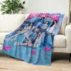 Band Warm Soft Plush Nap Blankets Sofa rug for H-HEART Living Room Office Bedroom Home I-IVE Travel Kid Gifts Flannel R-REBEL 2