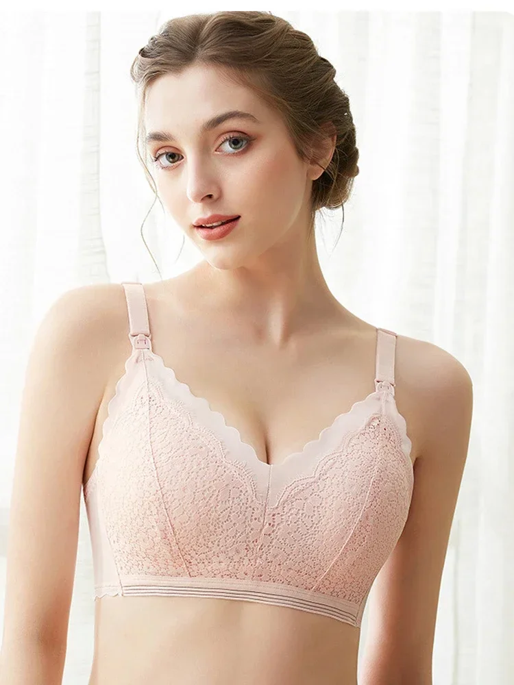 New Lace Up Buckle Without Steel Ring to Prevent Sagging Breastfeeding Bra is Soft and Comfortable For Pregnant Women in Large 5