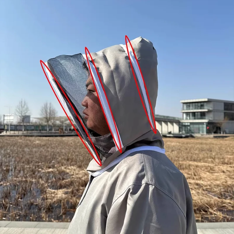 양봉 의류 베일 후드 장갑 모자 천 재킷 보호용 양봉복 양봉가 양봉복 장비