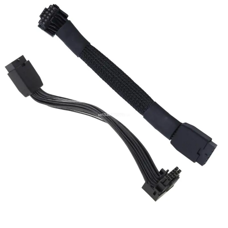 

16Pin GPU Male Female Video Card Power Adapter Cable Straight to Turning Head Dropship
