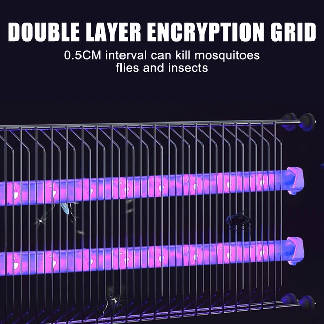 8W Mosquito Killer Lámpa Erőteljes Háztartási Led Elektromos Sokk Szúnyoggyilkos Csapdák Kereskedelmi Étterem 110 V/22 - Image 2