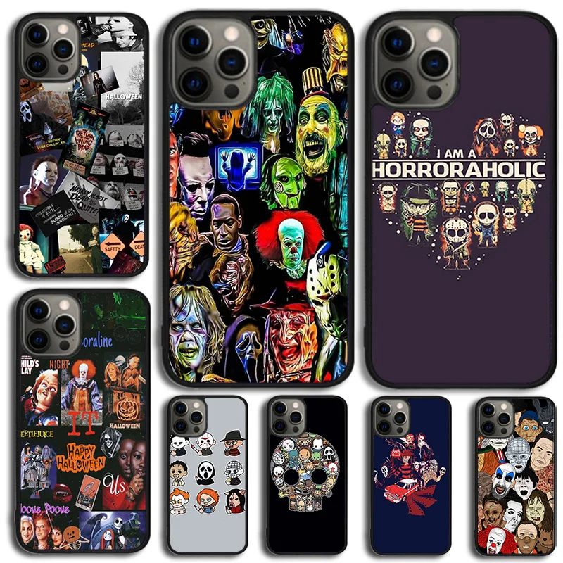 Film Horror Icone Custodia Per Telefono Per Iphone 14 15 13 12 Mini Xr Xs Max Cover Per Apple Iphone 11 Pro Max 6 8 7 Plus Se2020 Coque