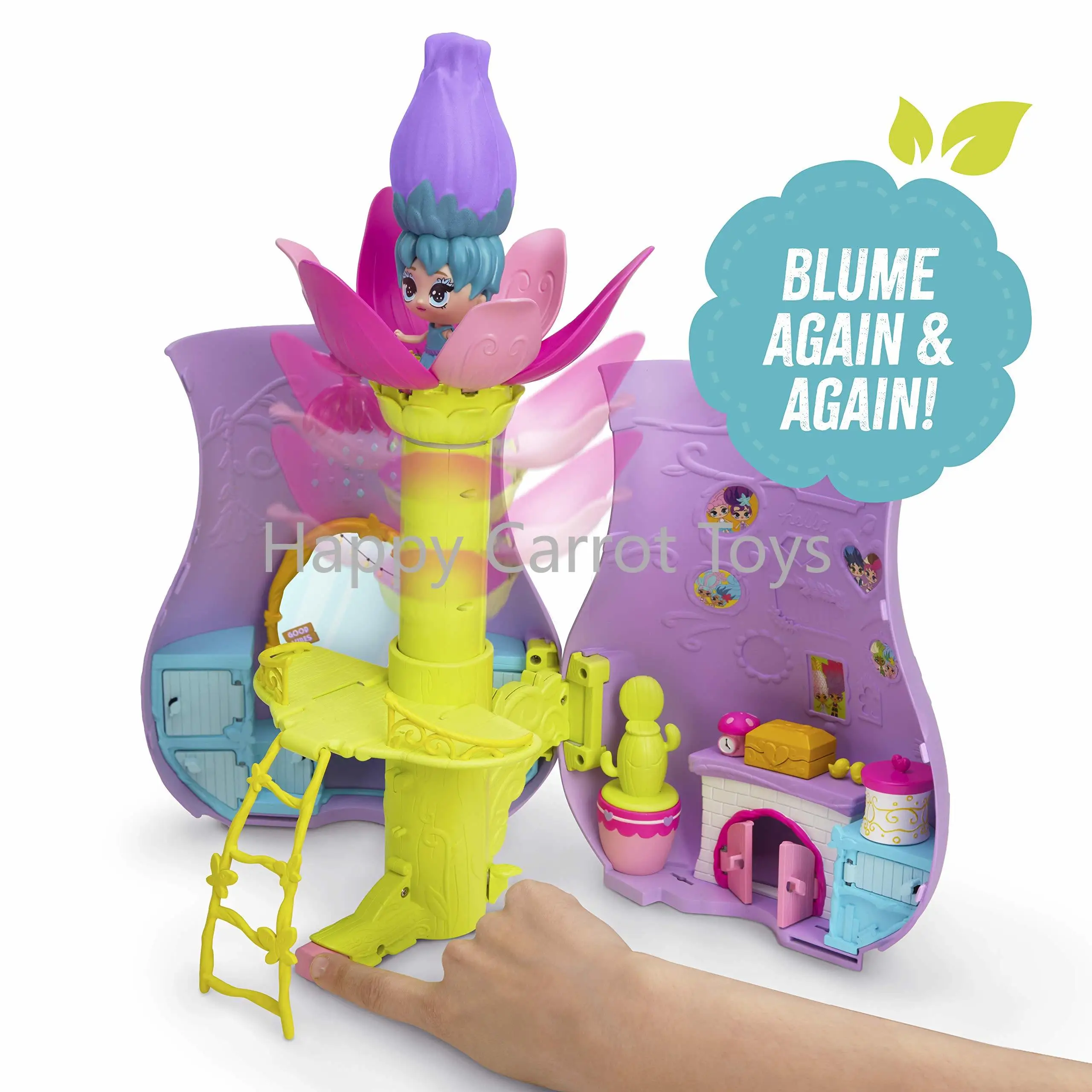 Juego de jardín sorpresa secreta Blume con una rara muñeca Blume y