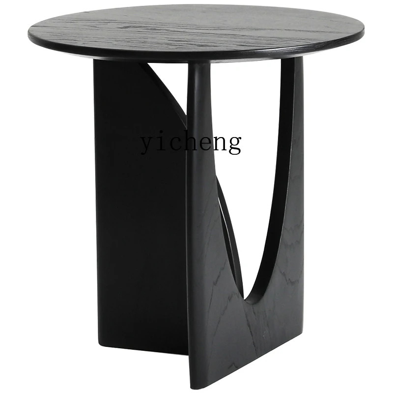

Xl Sofa Side Table Nordic round Solid Wood Small Coffee Table Design Bedside Table