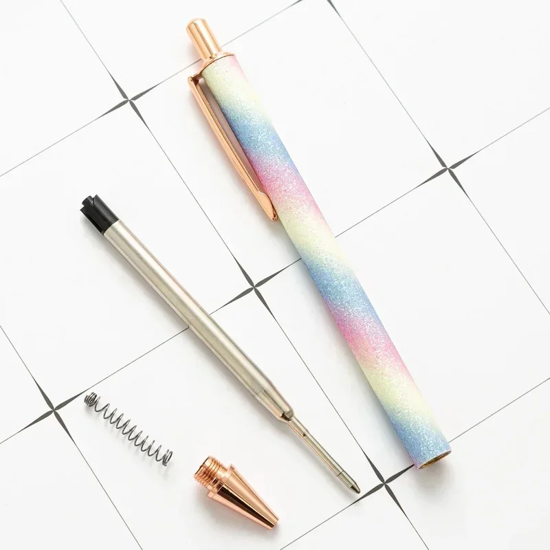Rose Gold Glitter Ballpoint Pen - Elegant Stationery & Promotional Gift