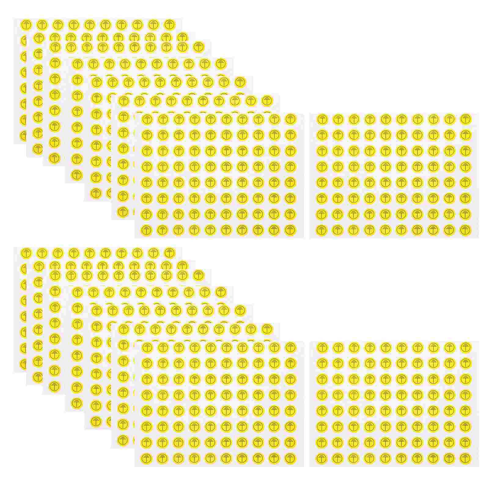 

800 Pcs Line of Fire Grounding Sign Stickers Coated Paper Electric Panel Labels