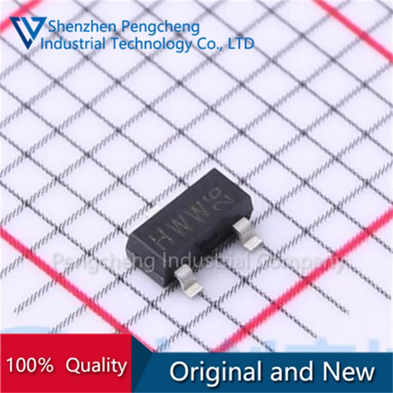 BJT Transistor Transistors Kit 10pcs BFU550A BFU550AR Marking：HWW NPN 12V 50mA SOT-23(TO-236) 100% Original Brand New