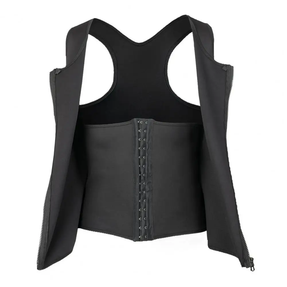 Description Picture 4 of itemTummy Control Corset Vest Slimming Vest Men's Slimming Corset Vest with Tummy Control Fat Burning Features O-neck Sleeveless