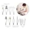 Enrichment PureNails Luxe Rechargeable Manicure Set - 12-Piece Cordless Electric Nail Drill with 9 Nail Attachments, 3 Speeds an 6