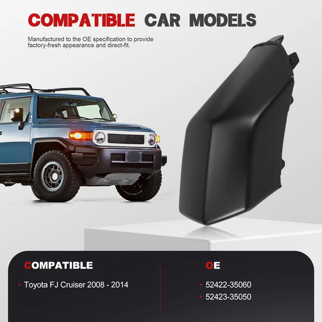 FJクルーザー コーナー パッド バンパー ブラック トップ 左右セット