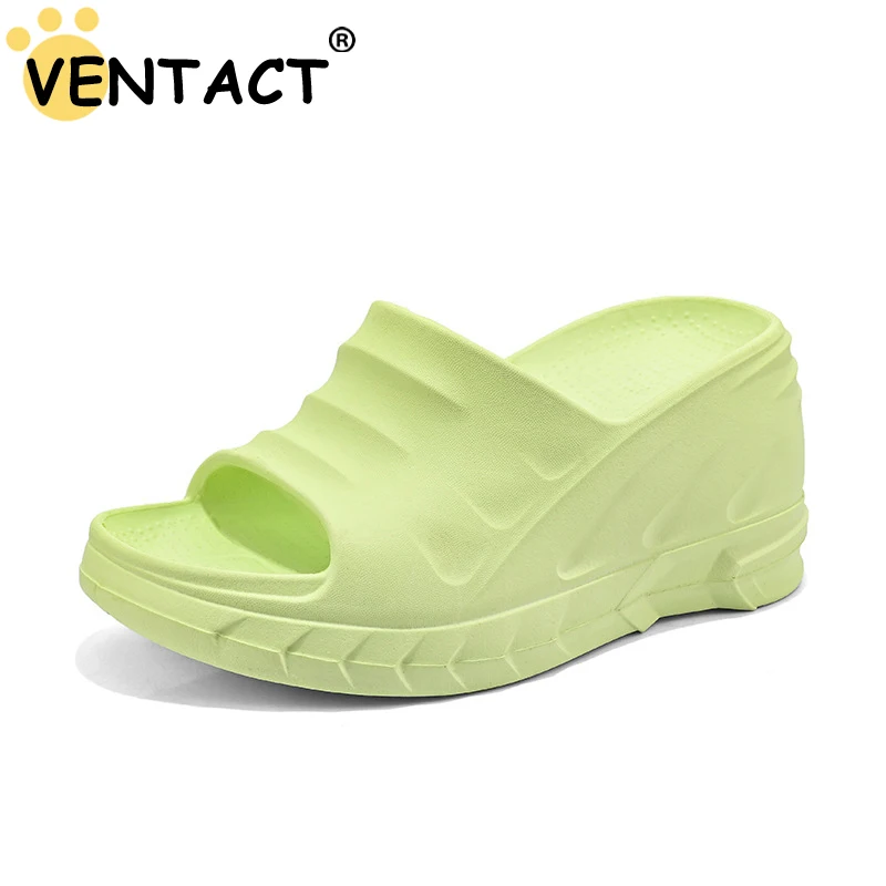 

VENTACT Round Toe Height Increasing Sandals Summer Women Slippers Casual Slope Heels Sandals Outdoor Open Toe Ladies Shoes