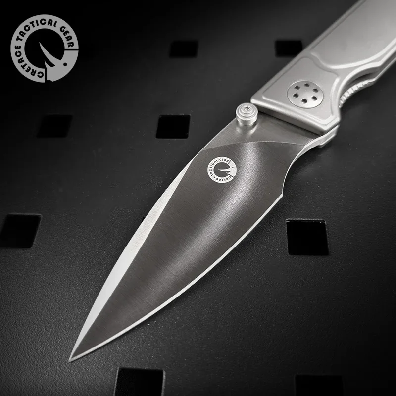 CRETACE KNIVES DUKE SERIES N690 FOLDING BLADE TC4 TITANIUM KNIFE High End Collection EDC Self Defense Folding Blade Pocketknife 3