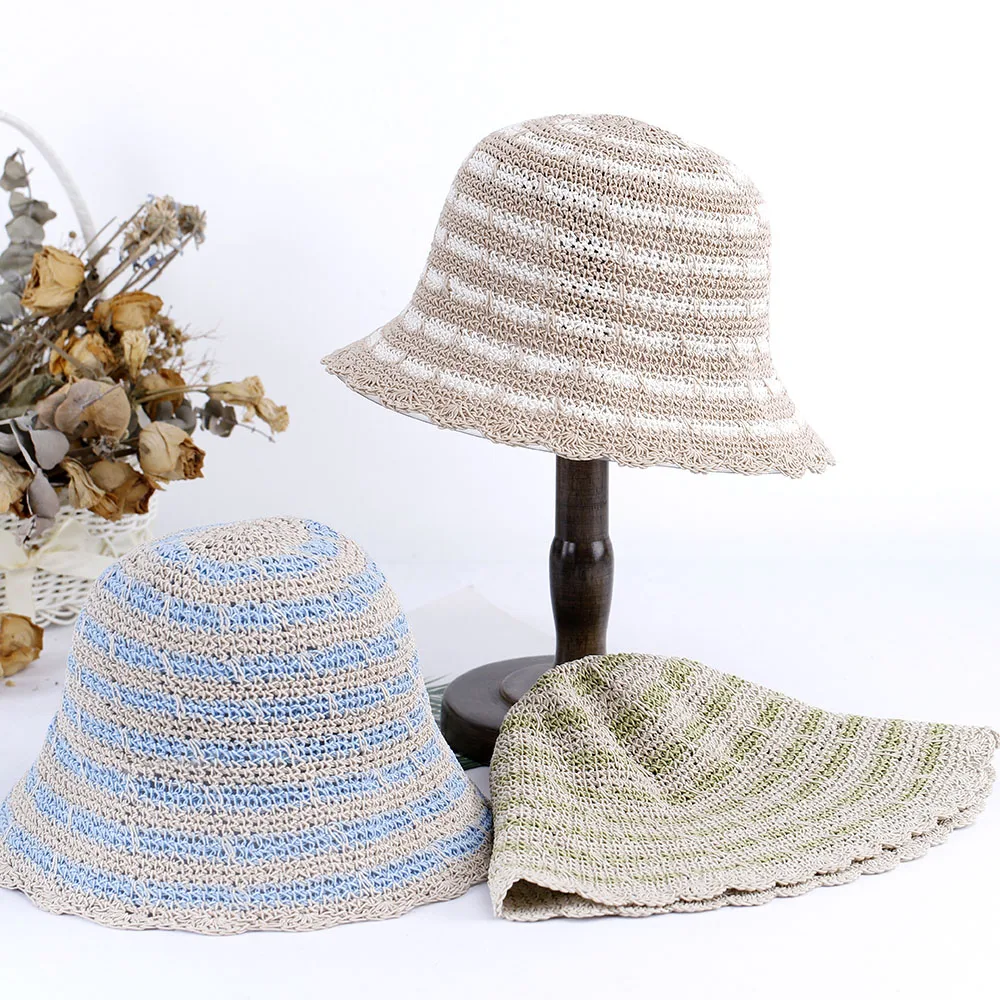

summer accessories Women's summer hat Caps women Women's hat straw hat Bucket hat Cap female beach hat sun visor sunshade hat