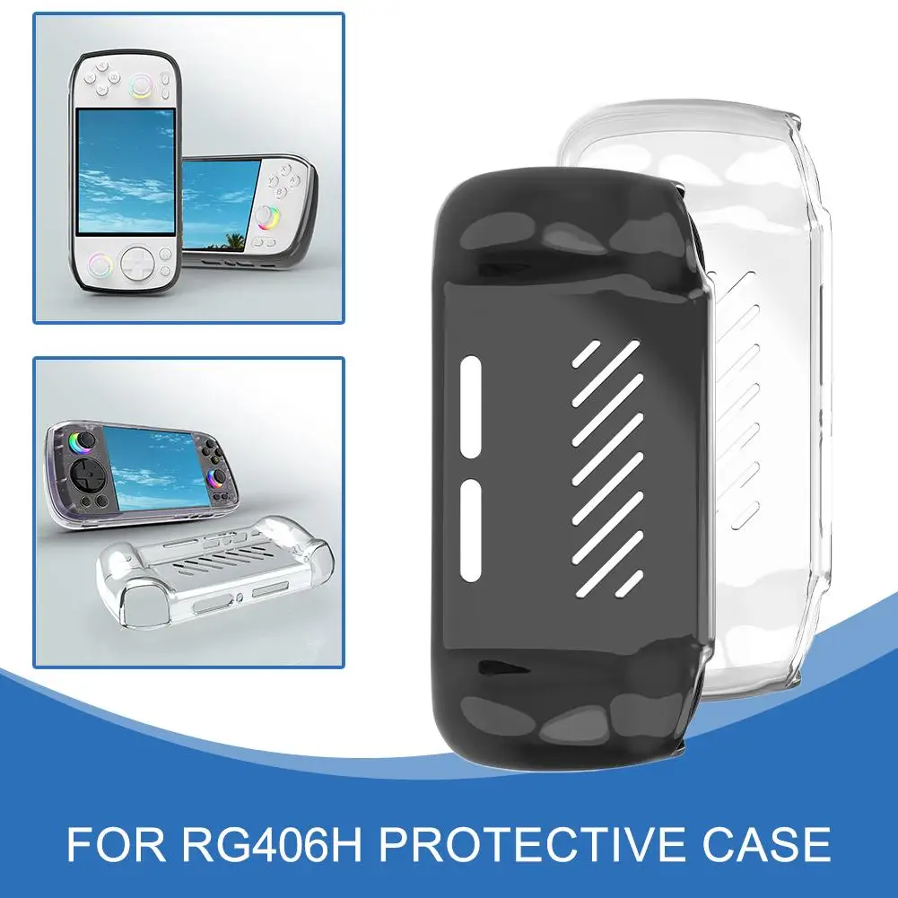 ANBERNIC RG 406H ハンドヘルドゲームコンソール保護ケース、透明 TPU