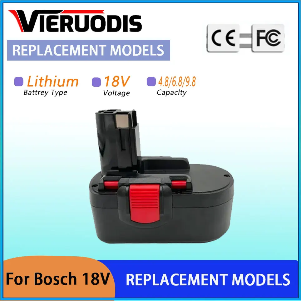 

Для Bosch 18 V 6.8AH 9.8AH ni-mh аккумуляторная батарея для Bosch BAT025 BAT026 BAT160 2607335735 2607335277 PSR18 VE-2 GSR18