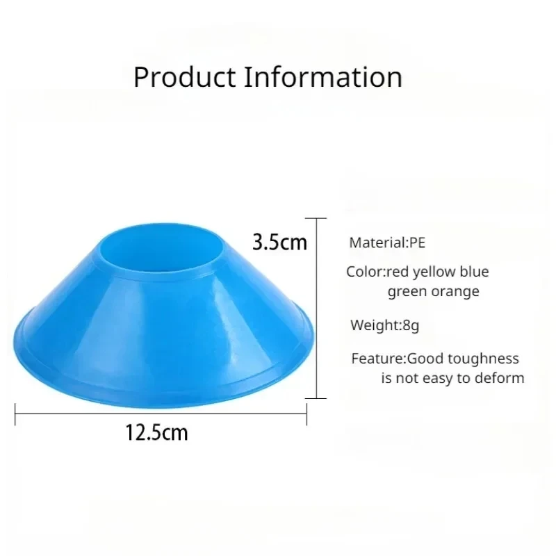 10Pcs Soccer Training Sign Dish Pressure Resistant Cones Marker Discs Bucket Outdoor Basketball Football Training Sports Access
