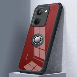 Transparent Shockproof Acrylic Phone Case with Magnetic Holder Ring for P3Ultra (Black)