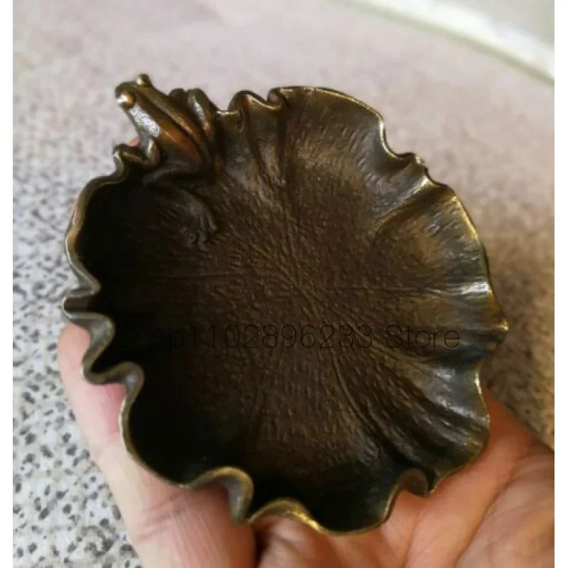 

Старинная бронзовая пепельница в стиле династии, статуя лягушки NRo