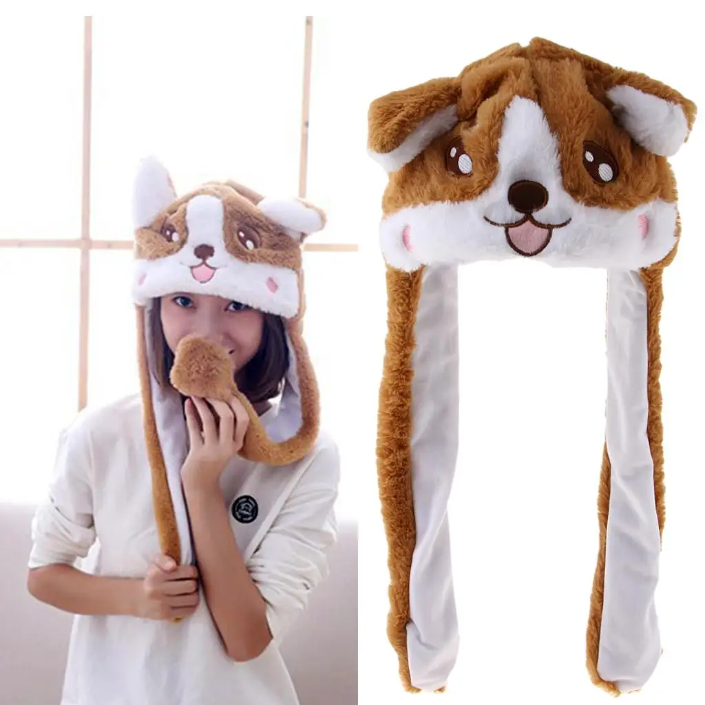 Corgi Hat Move Dog Ear Animal Cosplay Dancy Dress Toy Birthday Party