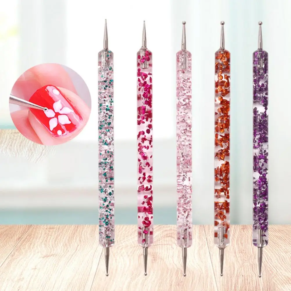 5Pcs/Set Nail Art Pen Colorful UV Gel Painting Nail Art Dotting Pen Lightweight Nail Acrylic Pen for Beauty 3