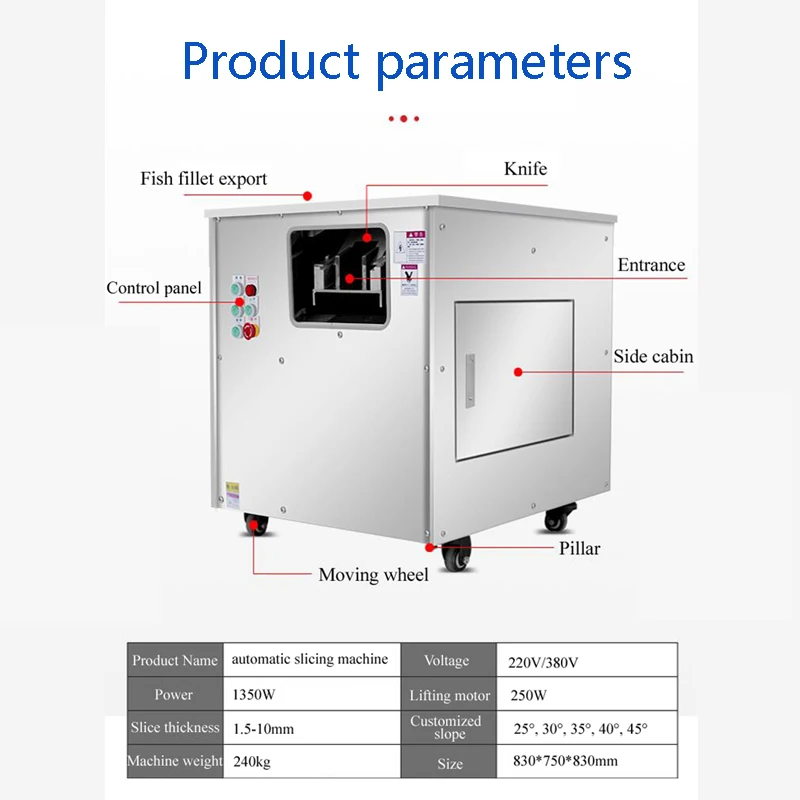 Fresh Beef Slicer Pork Meat Mutton Cutting Slicing Machine Fresh Meat Strip Cutter Shredding And Dicing Machine 2
