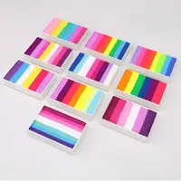 Palette arc-en-ciel soluble dans l'eau 50g, peinture pour le visage et le corps pour enfants, maquillage de scène pour Halloween, pigments de peinture corporelle sûrs pour l'art facial 5