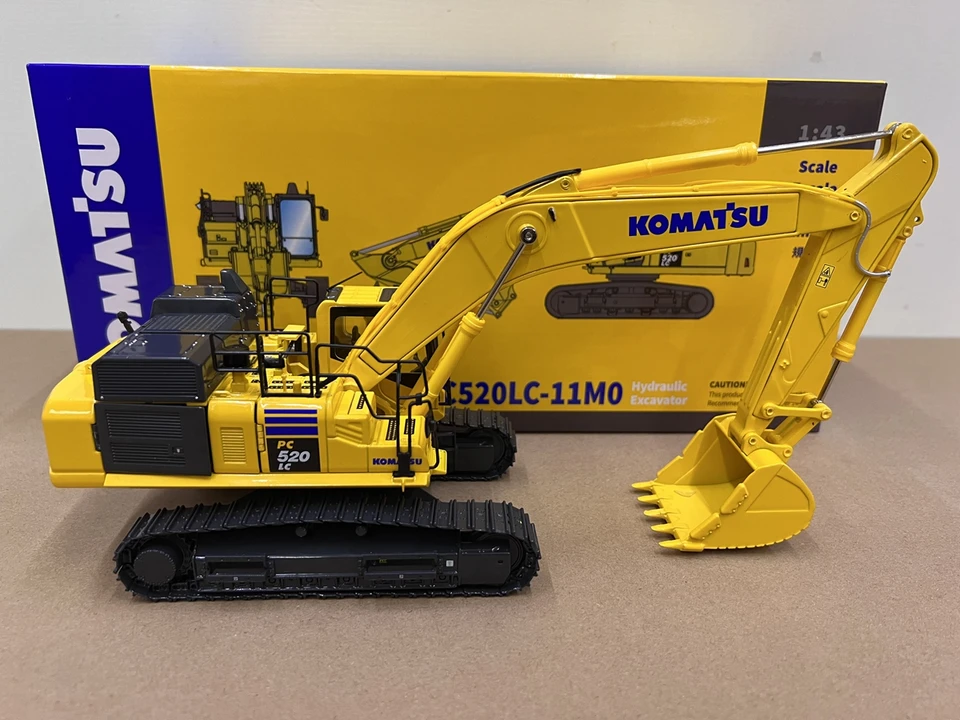 KOMATSU PC520LC-11MO 油圧ショベル 1:43 Komatsu-掘削機モデル,建設車,おもちゃ,PC520LC-11M0, 1:43 - AliExpress