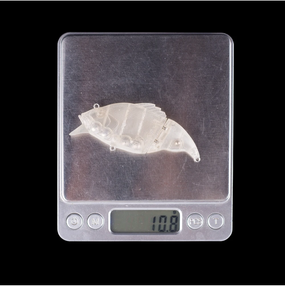 Hanlin 7,8 stücke 10,5 cm/g unbemalte Tauch lippe Vib Angel köder 2 segmentierte schwimmende Gelenk Schwimm köder Rohlinge Wobbler Tackle – Detail 4