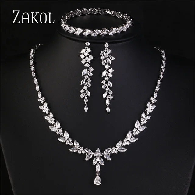 ZAKOL Luxury Cubic Zirconia Jewelry Set