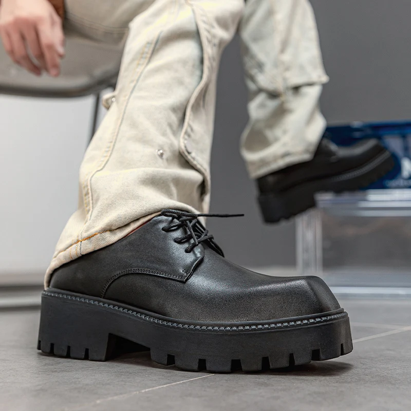 

Высококачественные оригинальные дизайнерские кожаные туфли для мужчин, новинка 2024, повседневные деловые классические черные туфли для мужчин, увеличивающие рост