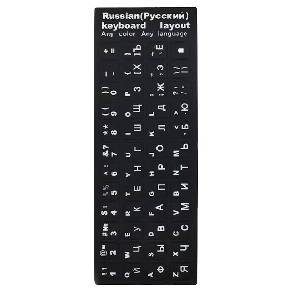 Multilingual Keyboard Sticker Set for Standard Layout Keyboards