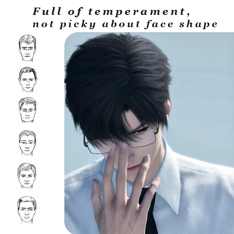 lupu Love And Deepspace  Cosplay Wig 12cm Short Hair Anime Wig Heat Resistant Synthetic Halloween Party Wigs