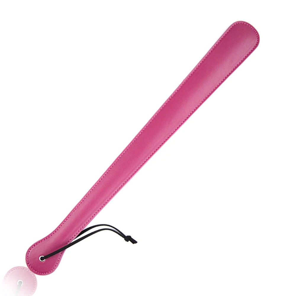 Equestrian Whip Riding Accessories 48CM PU Leather Paddle Riding Crop Flogger Horsewhips Bat Spikes Leather Spanking Paddle Slapper Whip for Horse Training