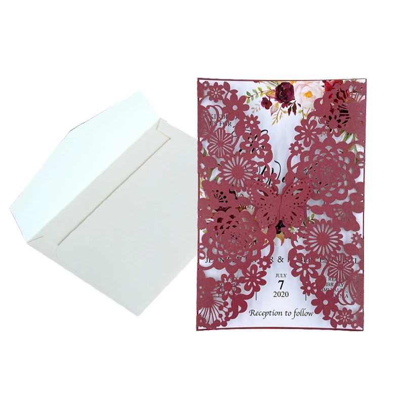 Wedding Invitation Envelopes 10pcs Glitter Butterfly Invitation Card Envelopes