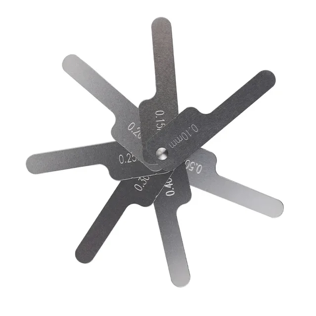 7Pcs/Set Dental Interproximal Reduction Gauge Ruler Orthodontic Treatment Tools 0.1-0.5 MM IPR Tooth Gap Measuring Ruler