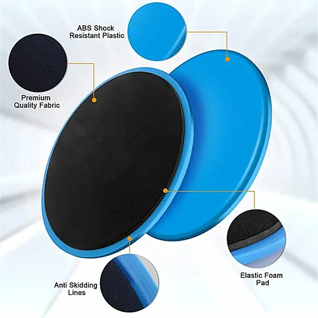 2pcs Gliding Discs Slider Fitness Disc Exercise Sliding Plate Abdominal Core Muscle Training Yoga Sliding Disc Fitness Equipment 2