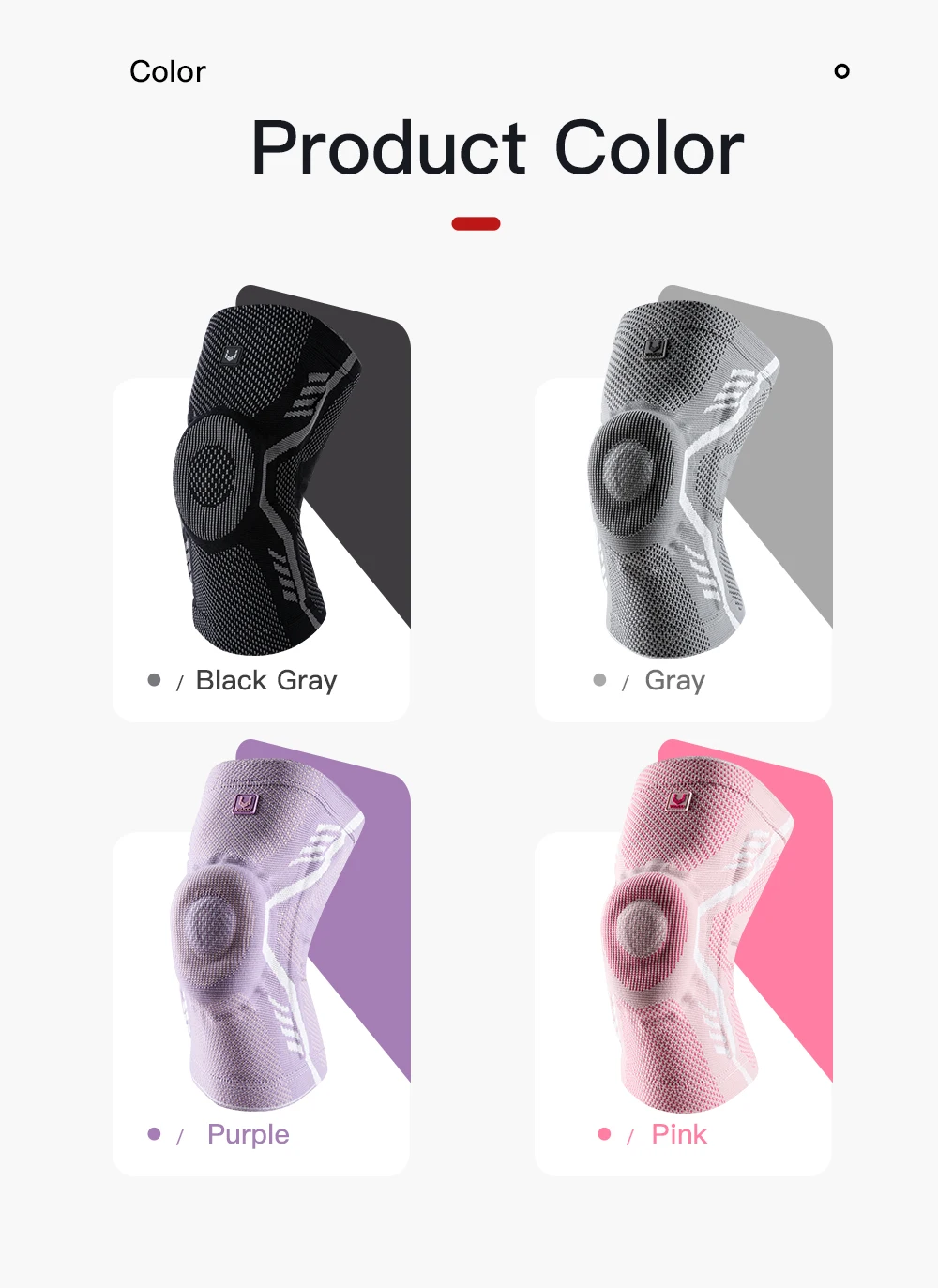 1 Stück Sport Patella Feder stütze Knies tütze gestrickt Kompression voll schützen elastische atmungsaktive Knies tütze für Männer Frauen – Detail 9